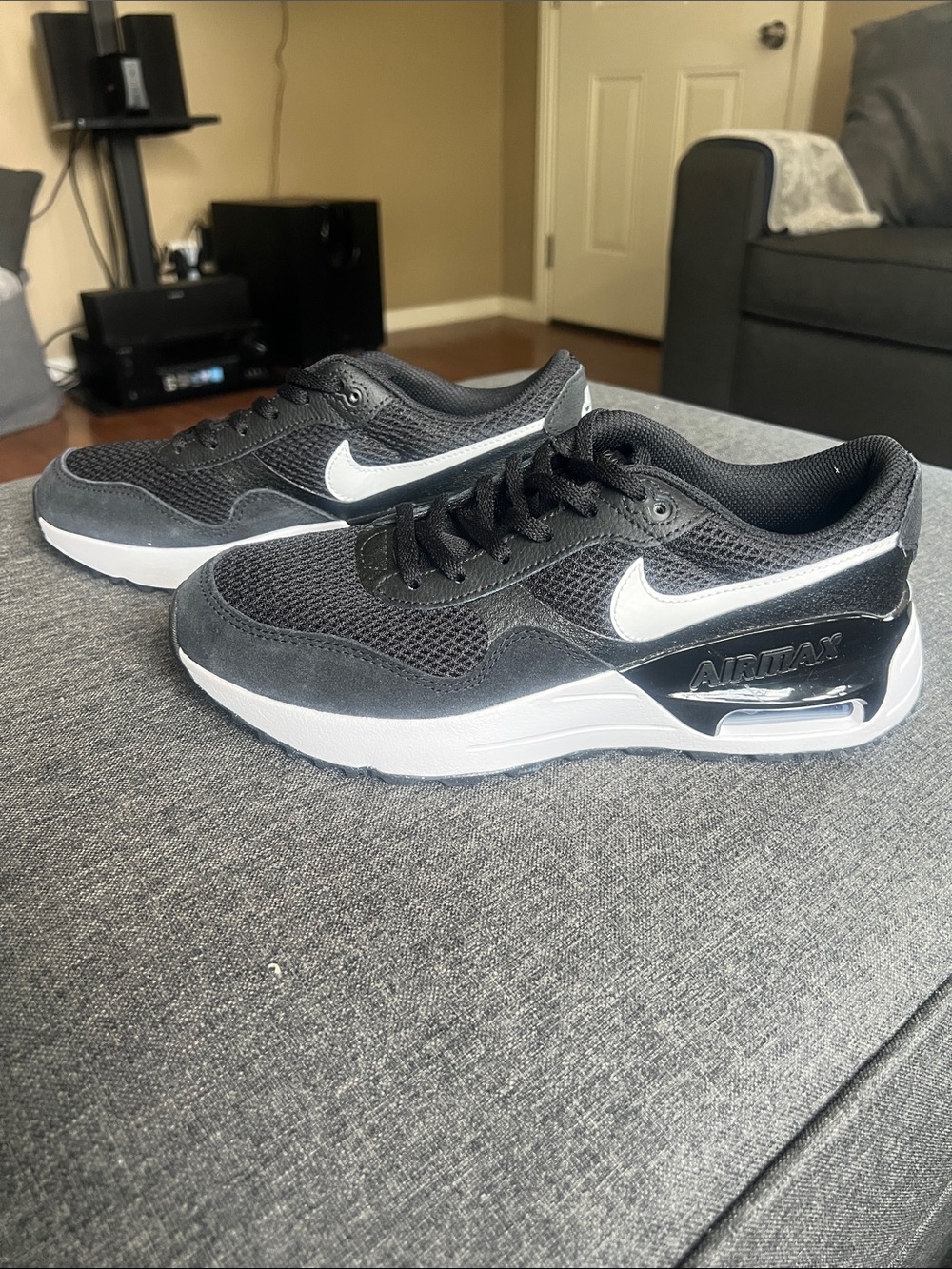 Nike Black and White Men's Air Max Sneakers